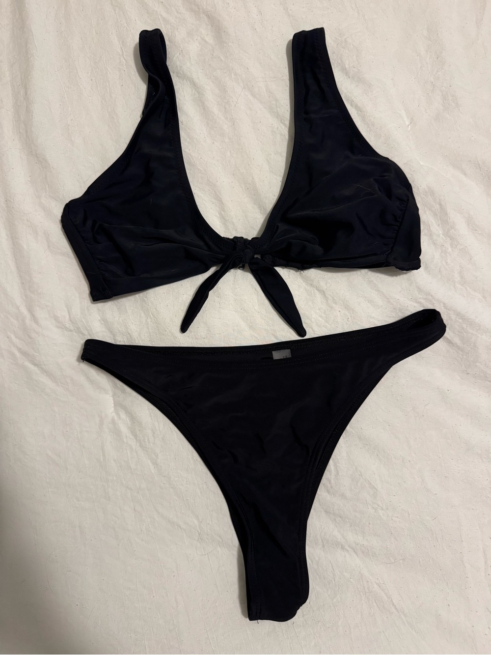 Old Navy Black Tie-Front Bikini Set